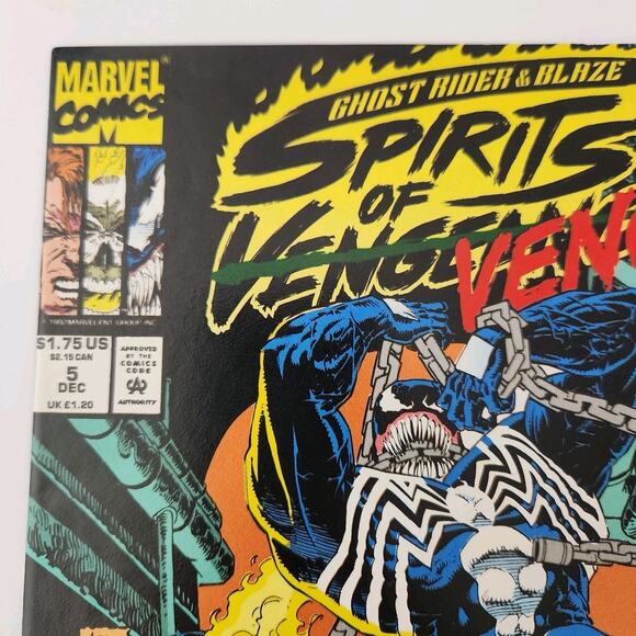 Ghost Rider Blaze Spirits of Vengeance #5 Comic 1992 Venom Part‎ 2 - Picture 3 of 4